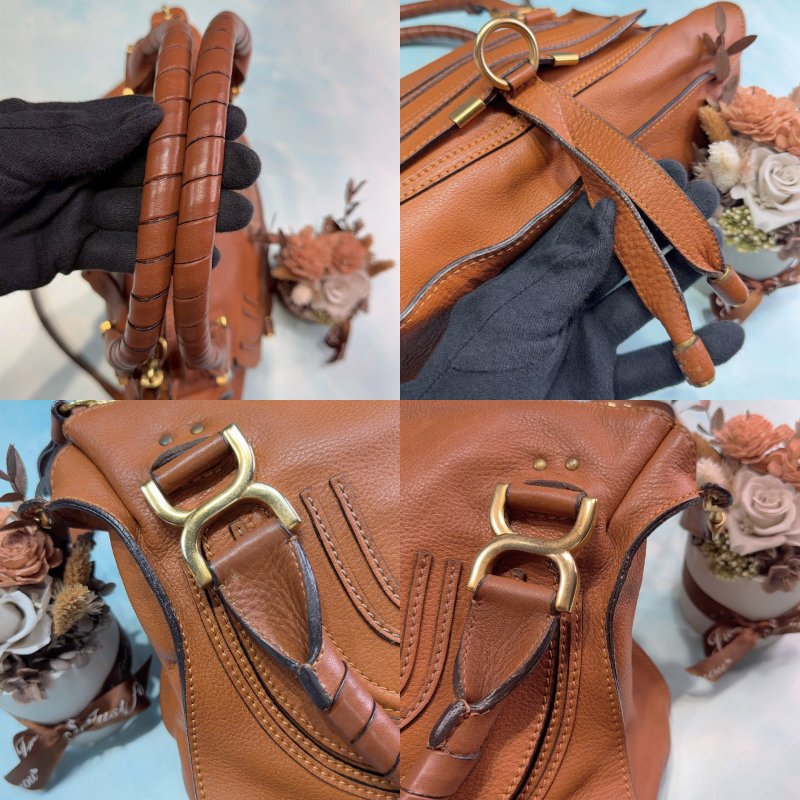 CHLOE Marcie粒面牛皮馬鞍斜背包-5
