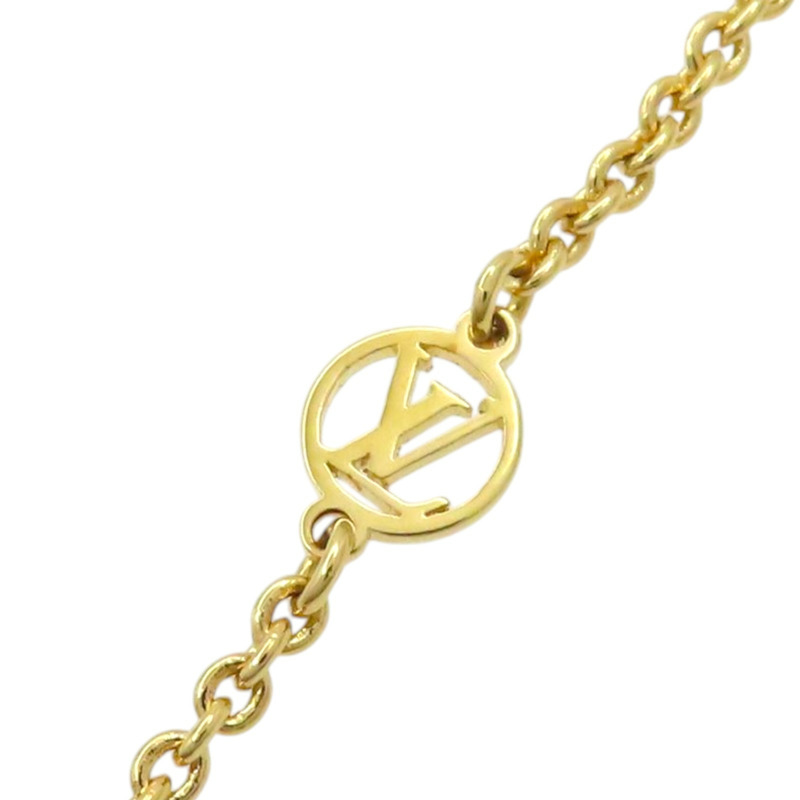 金色 鍍金 Essential V 項鏈【LOUIS VUITTON LV 路易威登】 M00857-3