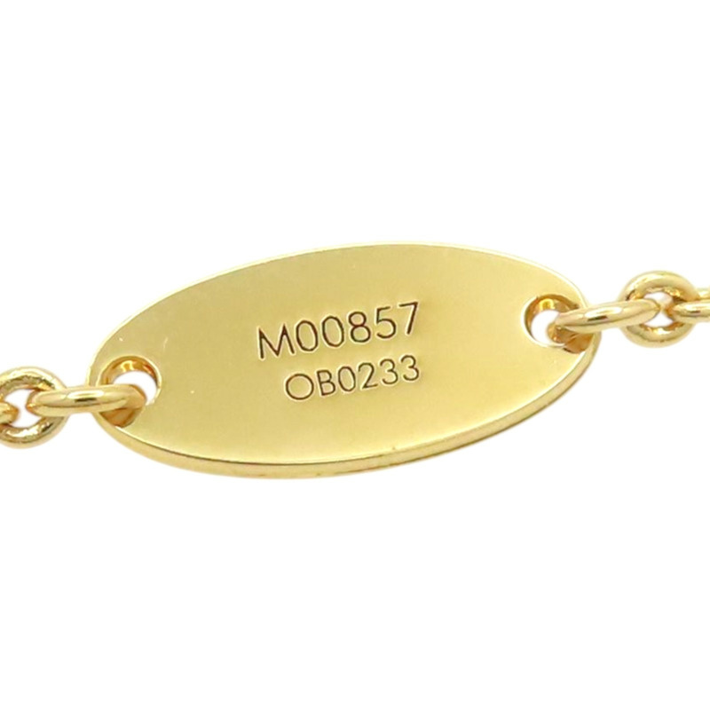 金色 鍍金 Essential V 項鏈【LOUIS VUITTON LV 路易威登】 M00857-5