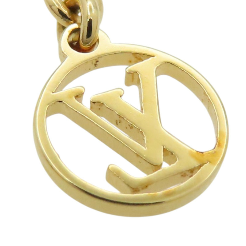 金色 鍍金 Essential V 項鏈【LOUIS VUITTON LV 路易威登】 M00857-9