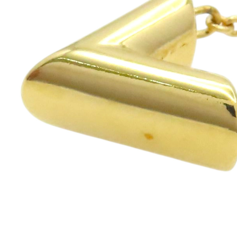 金色 鍍金 Essential V 項鏈【LOUIS VUITTON LV 路易威登】 M00857-10