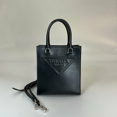 PRADA 1BA333 黑壓紋琴譜包MINI