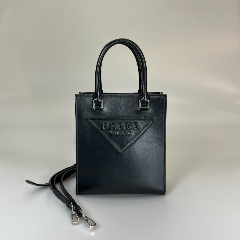 PRADA 1BA333 黑壓紋琴譜包MINI-0