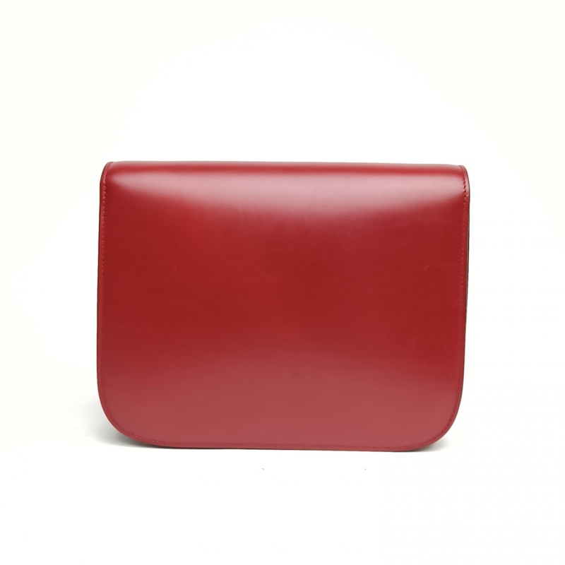 CELINE ClassicBox中號紅色牛皮金扣肩背包-2