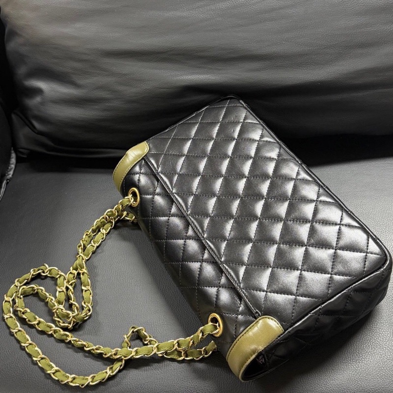 Chanel香奈兒CF拼色鏈條包 尺寸：22*13*5cm-4