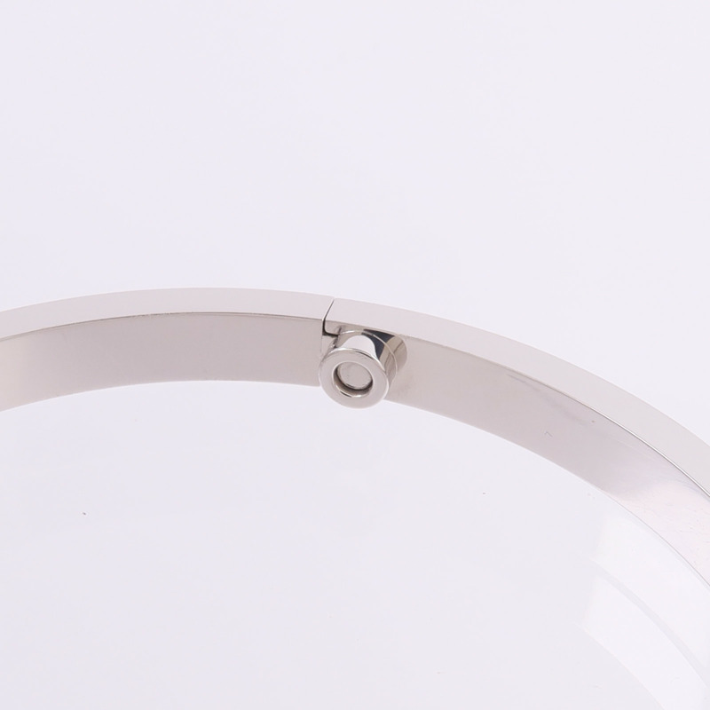 CARTIER 18K白金Love Bracelet Small Model Paved鑽石手鐲-5
