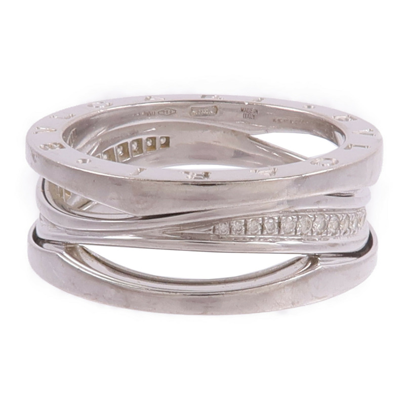 BVLGARI 18K白金B-zero1 Diamonds鑽石戒指-1
