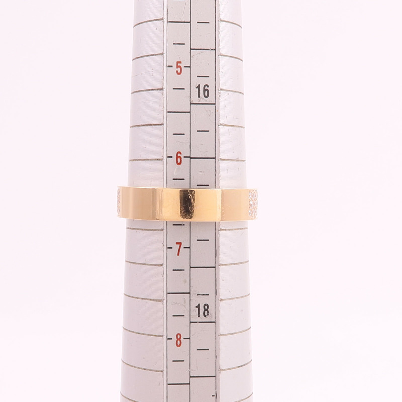 HERMES 18K玫瑰金Kelly Clochette Ring鑽石戒指-7