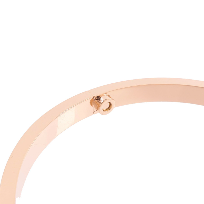 CARTIER 18K玫瑰金Love Bracelet Small Model Paved鑽石手鐲-7