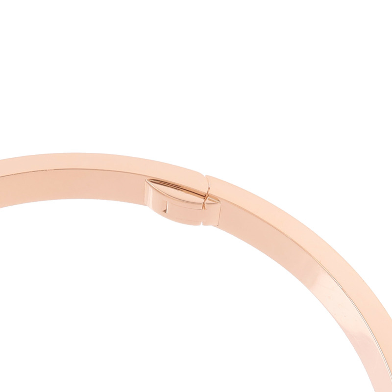 CARTIER 18K玫瑰金Love Bracelet Small Model Paved鑽石手鐲-8