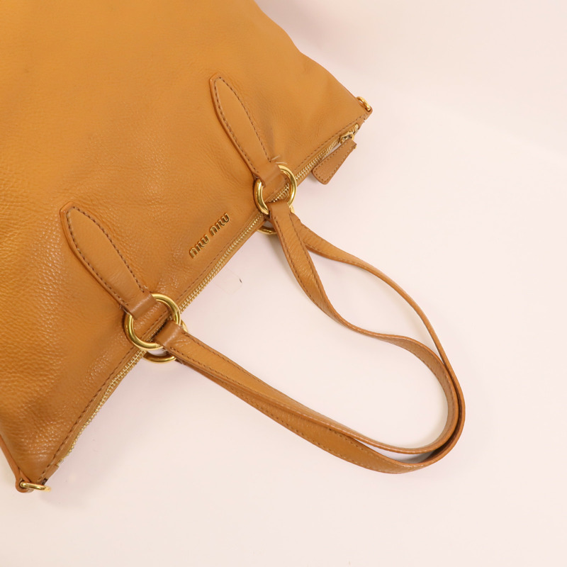 Miu Miu 牛皮皮革Tote Bag手挽肩背兩用袋-5