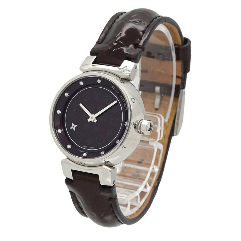 路易威登 Tambour Disc Diamant PM Q12M3 女士腕錶 10P 鑽石石英錶-2