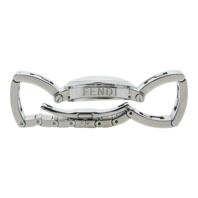 Fendi Orologi 雙指針 Quadro 腕錶 6100L 石英錶 灰色錶盤 不鏽鋼 女士 FENDI-3