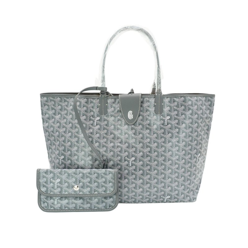 Goyard Saint Louis PM 印花帆布手提托特包(灰)-0