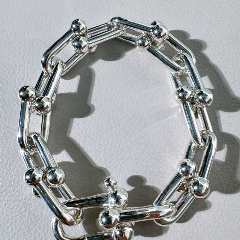 Tiffany蒂芙尼 Hardwear系列 純銀鏈環手鍊,大號-5