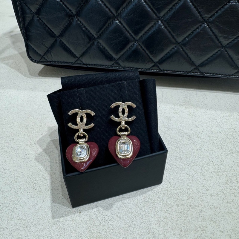 閒置品 香奈兒/Chanel耳飾 吊墜款耳釘-1