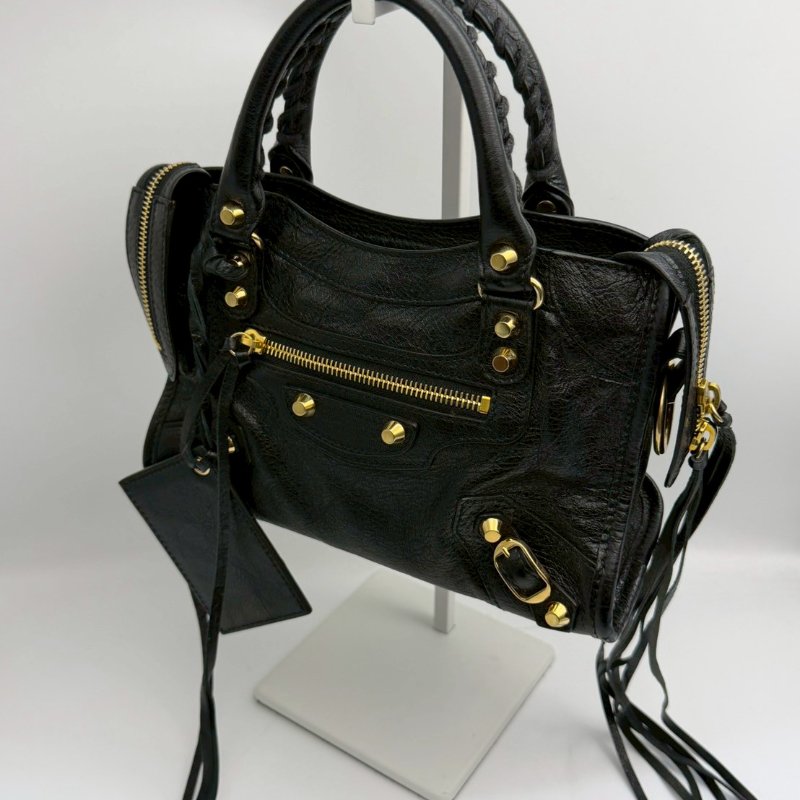 🏷Balenciaga 迷你機車包(黑金)-3