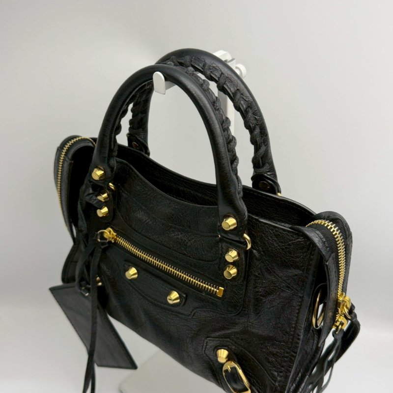 🏷Balenciaga 迷你機車包(黑金)-4