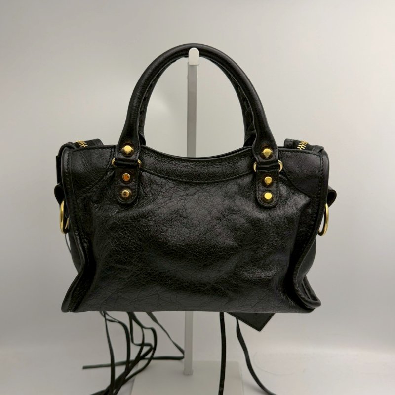 🏷Balenciaga 迷你機車包(黑金)-7