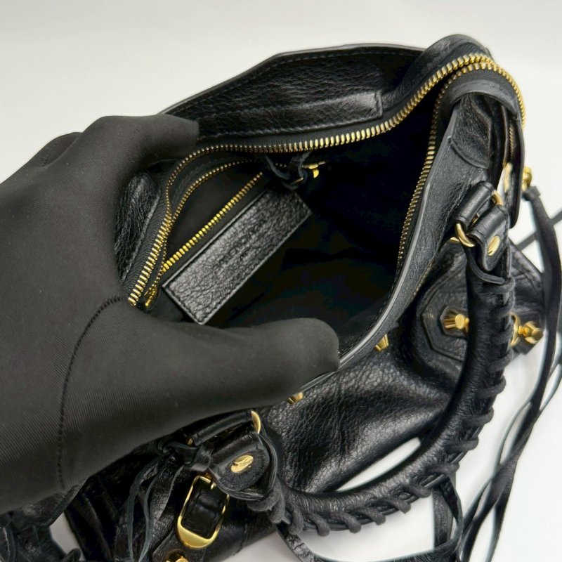 🏷Balenciaga 迷你機車包(黑金)-9