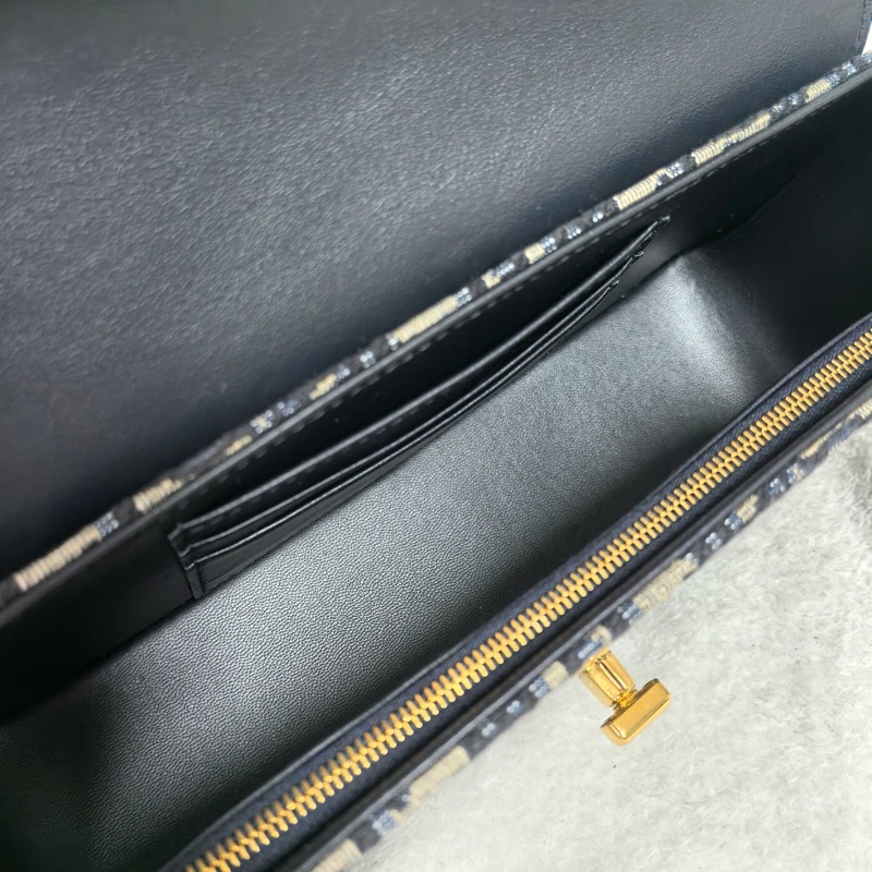 99新 ✨Dior 迪奧 蒙田 30 Montaigne AVE 鏈條包 拼皮老花單肩包斜背包 金扣❤️正品-8