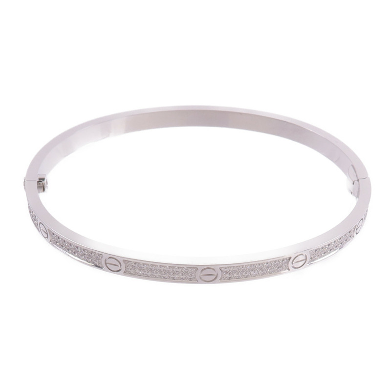 CARTIER 18K白金Love Bracelet Full Diamonds Small Model鑽石手鐲-2