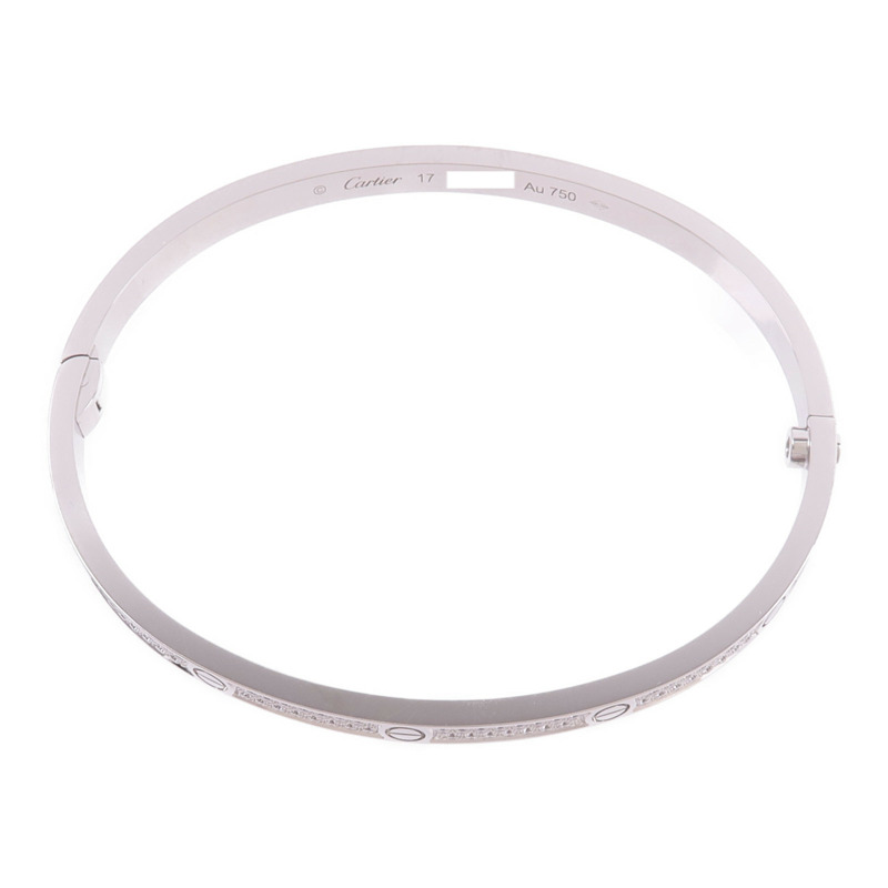 CARTIER 18K白金Love Bracelet Full Diamonds Small Model鑽石手鐲-3
