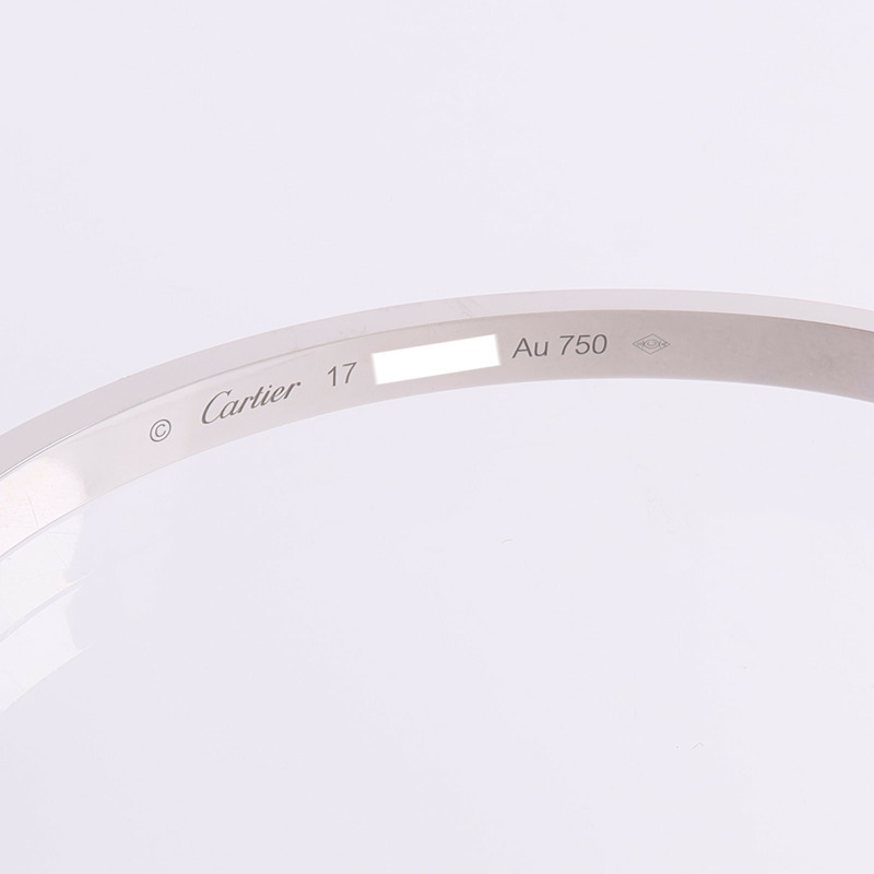 CARTIER 18K白金Love Bracelet Full Diamonds Small Model鑽石手鐲-4