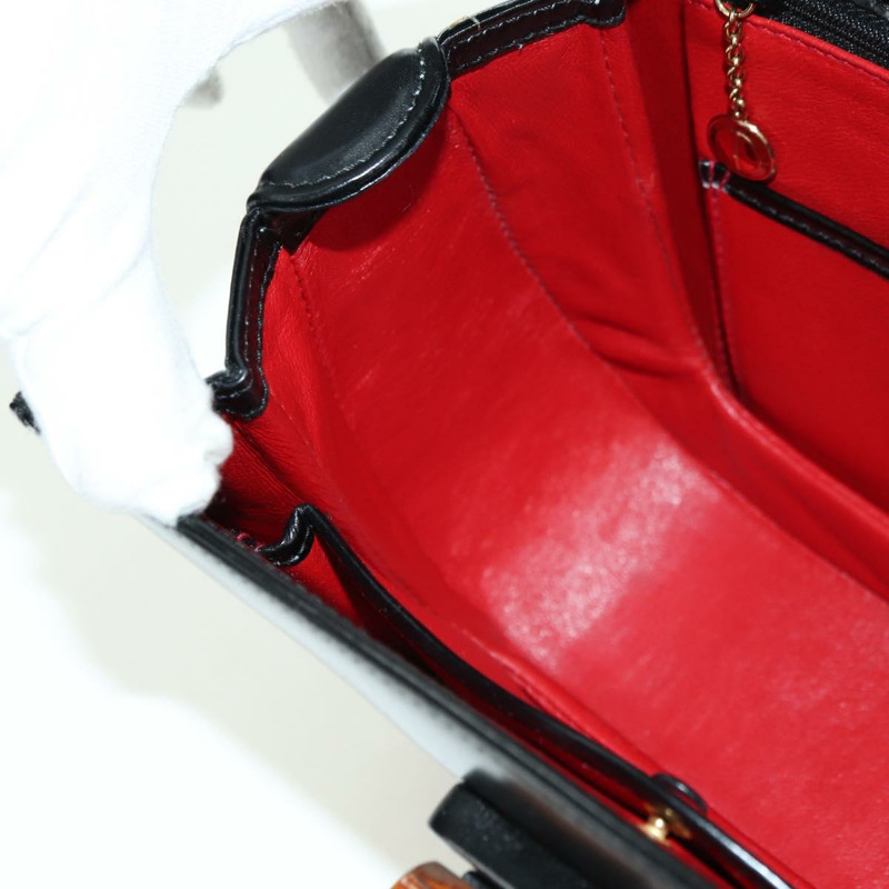 【日本直送】GUCCI 竹節手提包 皮革 兩用 黑色 金色 000 1364 0633 正品 180208V-23
