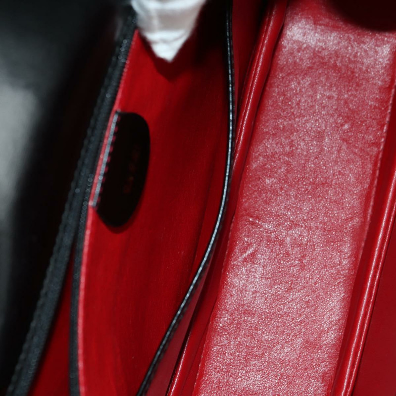 【日本直送】GUCCI 竹節手提包 皮革 兩用 黑色 金色 000 1364 0633 正品 180208V-26