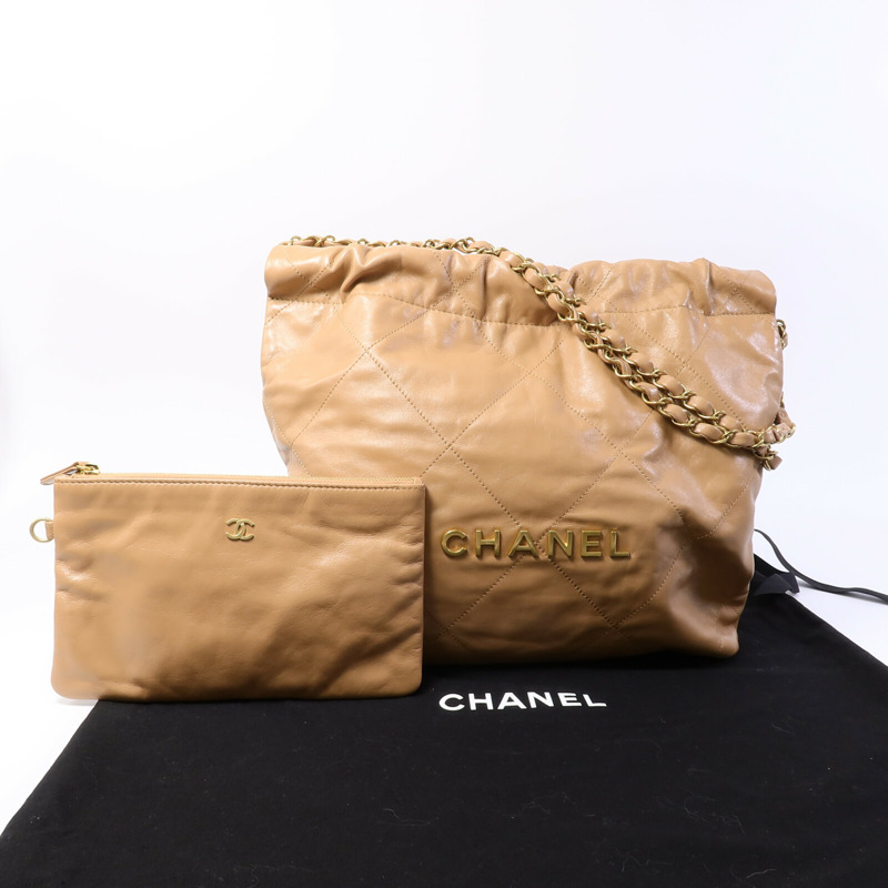 CHANEL 牛皮皮革Chanel 22 Small鏈帶肩背袋-9