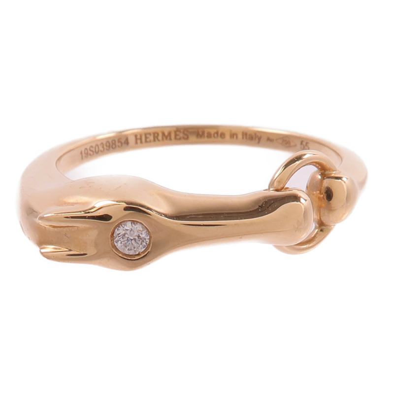 HERMES 18K玫瑰金Galop Ring鑽石戒指-1