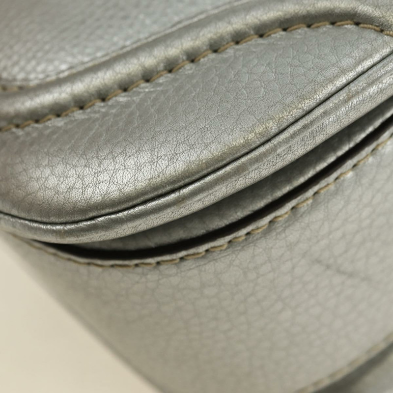 【日本直送】GUCCI 竹節手提包 皮革 兩用 金銀 254884 正品 181218V-18