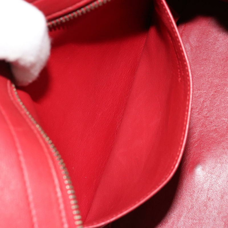【日本直送】SAINT LAURENT Baby Kabas 手提包 真皮 兩用 紅色 金色 正品 180845A-23
