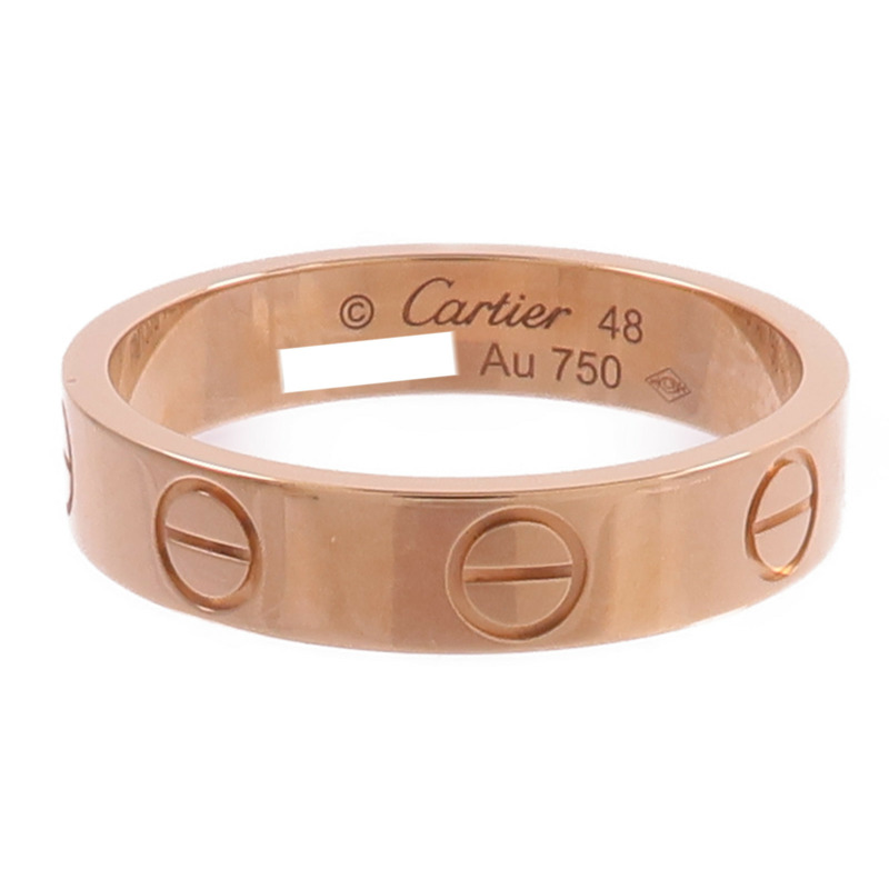 CARTIER 18K玫瑰金Mini Love Ring戒指-1