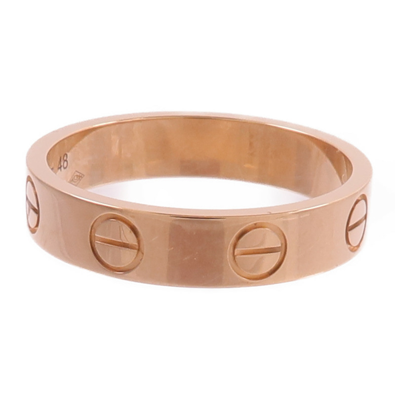 CARTIER 18K玫瑰金Mini Love Ring戒指-3