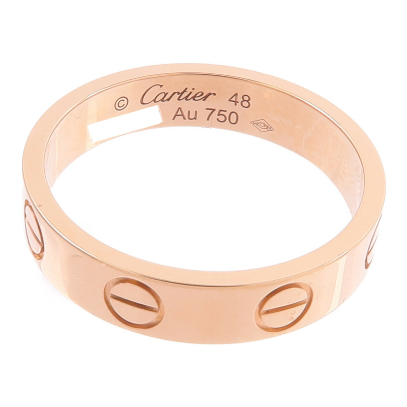 CARTIER 18K玫瑰金Mini Love Ring戒指-4