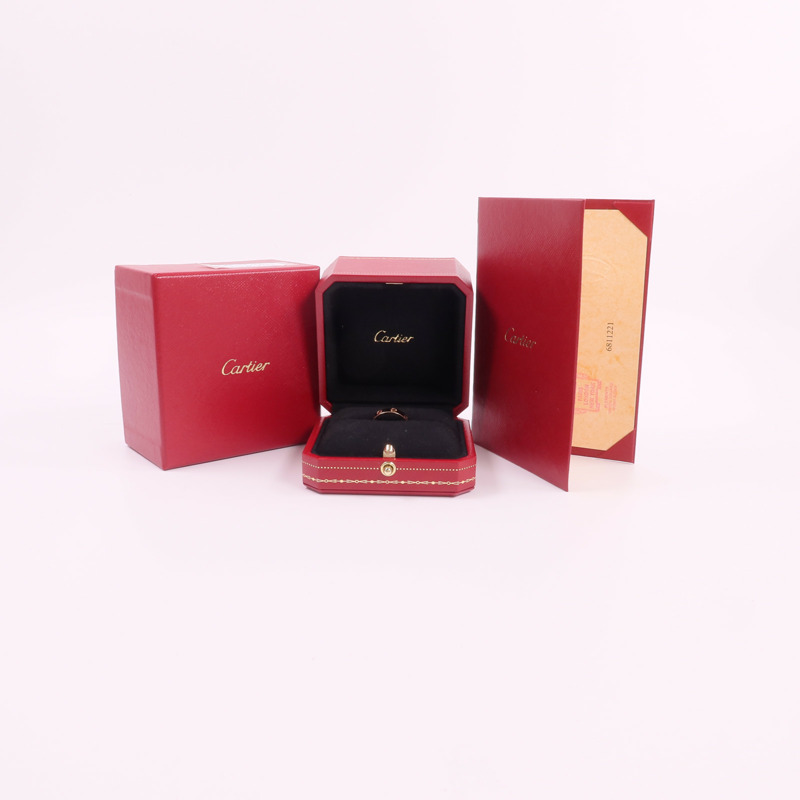 CARTIER 18K玫瑰金Mini Love Ring戒指-7