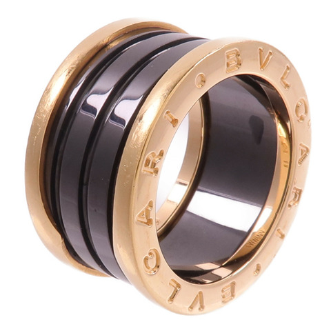 BVLGARI 18K玫瑰金/陶瓷B-zero1戒指
