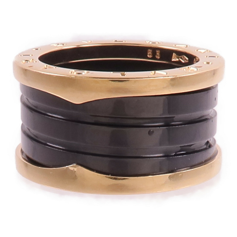 BVLGARI 18K玫瑰金/陶瓷B-zero1戒指-2
