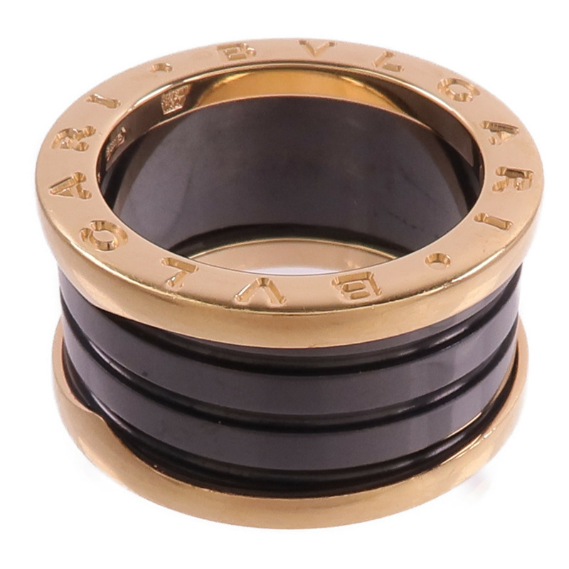 BVLGARI 18K玫瑰金/陶瓷B-zero1戒指-5