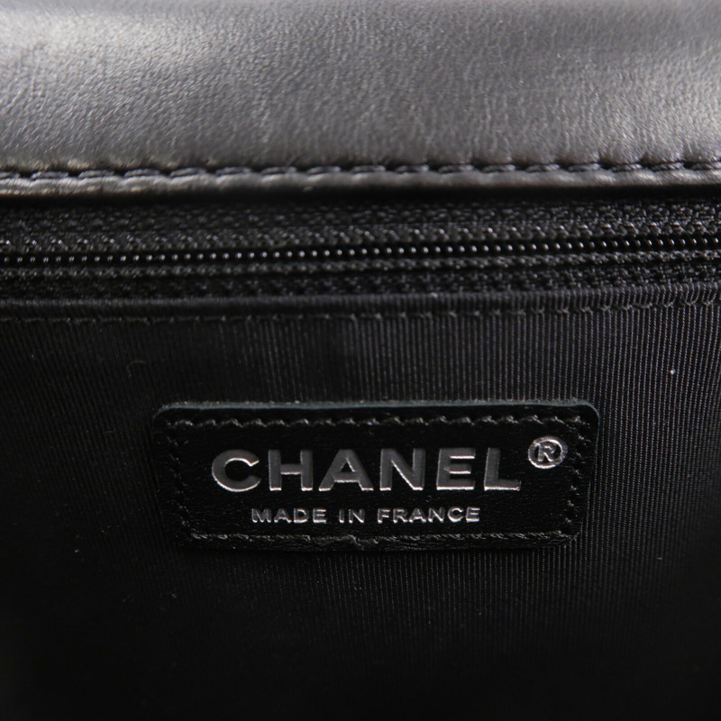 CHANEL 羊皮皮革Boy 28鏈帶肩背袋-5