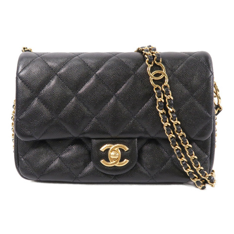CHANEL 牛皮皮革22P Mini Flap Bag鏈帶肩背袋