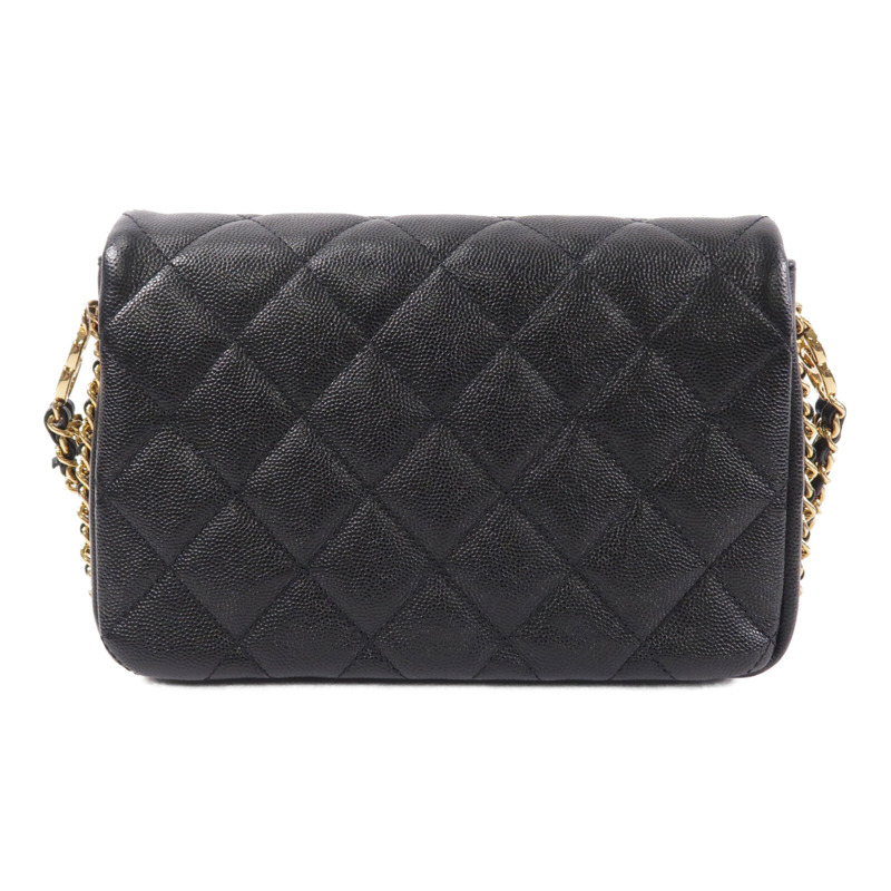 CHANEL 牛皮皮革22P Mini Flap Bag鏈帶肩背袋-1