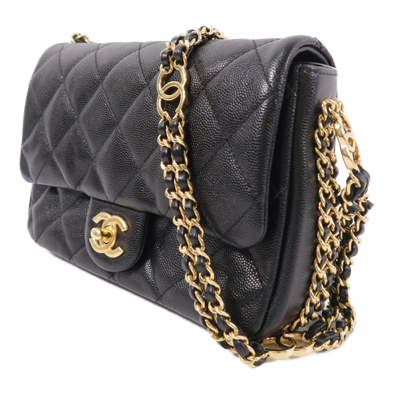 CHANEL 牛皮皮革22P Mini Flap Bag鏈帶肩背袋-2