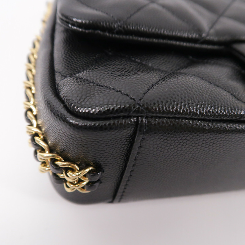 CHANEL 牛皮皮革22P Mini Flap Bag鏈帶肩背袋-10