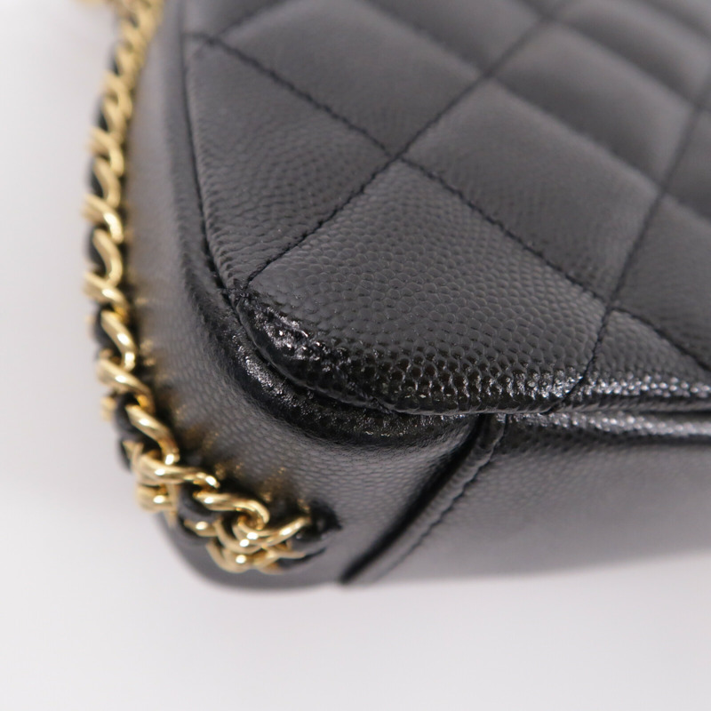 CHANEL 牛皮皮革22P Mini Flap Bag鏈帶肩背袋-12