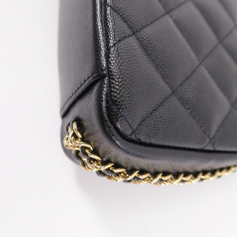 CHANEL 牛皮皮革22P Mini Flap Bag鏈帶肩背袋-13