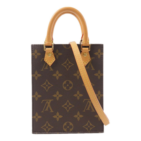 LOUIS VUITTON Monogram Petit Sac Plat手挽肩背兩用袋