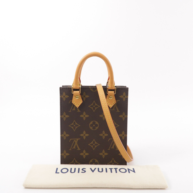 LOUIS VUITTON Monogram Petit Sac Plat手挽肩背兩用袋-7